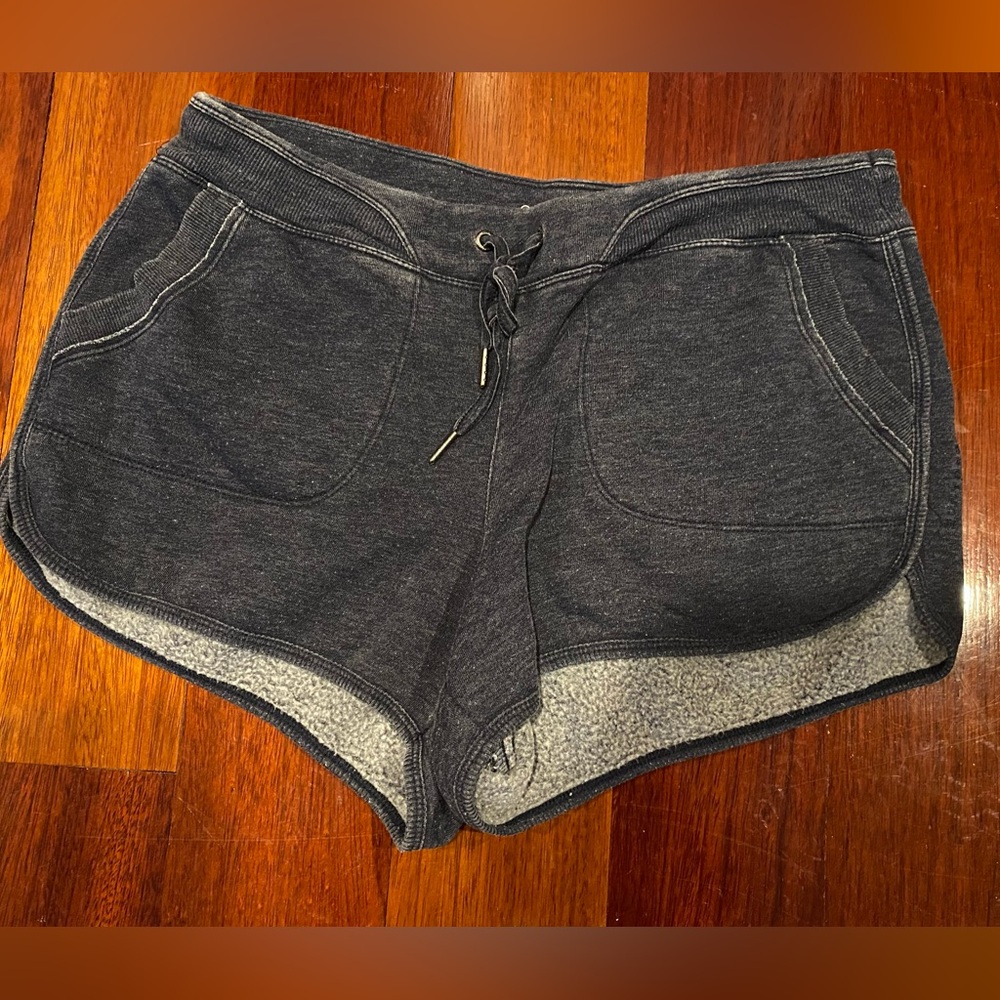 Calvin Klein Dark Navy  Fleece-Lined Athletic Women’s Shorts Sz M cotton mix